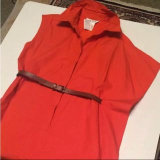 マックスマーラ(Max Mara)の白タグ マックスマーラ ワンピース ベルト付き(ひざ丈ワンピース)