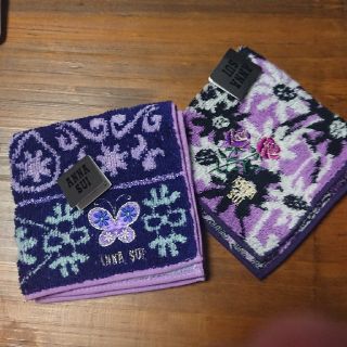 アナスイ(ANNA SUI)の新品タグ付き ANNA SUI タオルハンカチ 2枚セット(ハンカチ)