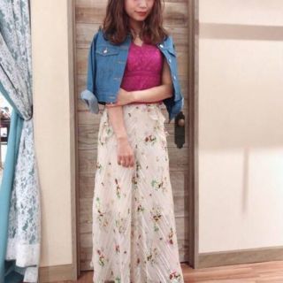 デイシー(deicy)の2018S/S フローラストライプフレアスカート(ロングスカート)