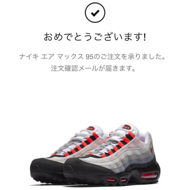 NIKE(ナイキ)のAIR MAX 95 solar red 27.5cm メンズの靴/シューズ(スニーカー)の商品写真