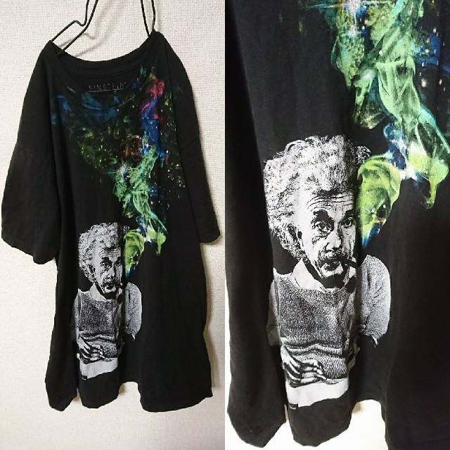 Santa Monica(サンタモニカ)のオールド古着 アインシュタインプリント半袖Tシャツ メンズのトップス(Tシャツ/カットソー(半袖/袖なし))の商品写真