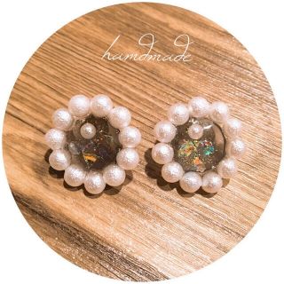 hamdmade aurora Perl pierce(ピアス)