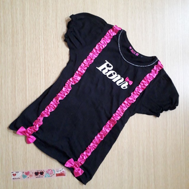 RONI(ロニィ)のRONI サスペンダー風Tシャツ M 美品 キッズ/ベビー/マタニティのキッズ服女の子用(90cm~)(Tシャツ/カットソー)の商品写真