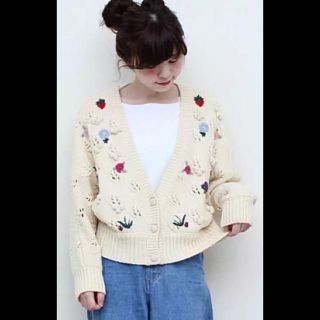 ドットアンドストライプスチャイルドウーマン(Dot&Stripes CHILDWOMAN)のお花カーディガン(カーディガン)