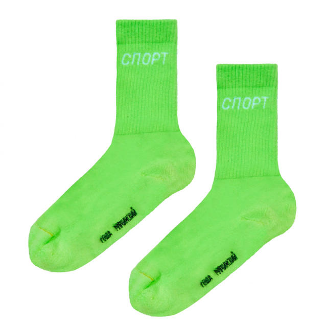 adidas(アディダス)の新品 18ss【 Gosha 】 Sport Logo Socks (Neon) メンズのレッグウェア(ソックス)の商品写真