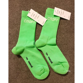 アディダス(adidas)の新品 18ss【 Gosha 】 Sport Logo Socks (Neon)(ソックス)