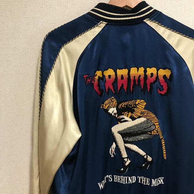 HYSTERIC GLAMOUR(ヒステリックグラマー)のHYSTERIC GLAMOUR CRAMPS スカジャン ブルー メンズのジャケット/アウター(スカジャン)の商品写真