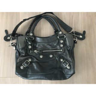 バレンシアガバッグ(BALENCIAGA BAG)のバレンシアガ ジャイアントシティ ブラックシルバー(ハンドバッグ)