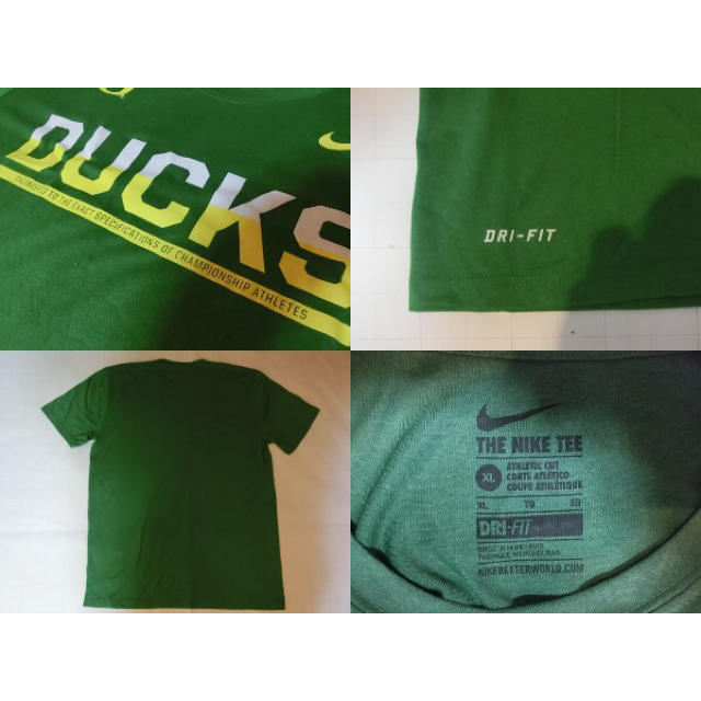 NIKE(ナイキ)のナイキ【DRI FIT】 OREGON DUCKS ロゴプリント T US XL スポーツ/アウトドアのスポーツ/アウトドア その他(アメリカンフットボール)の商品写真