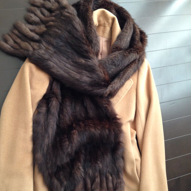 STRAWBERRY-FIELDS(ストロベリーフィールズ)の♪極上 アンゴラ＆シルクのコート♪ レディースのジャケット/アウター(ロングコート)の商品写真