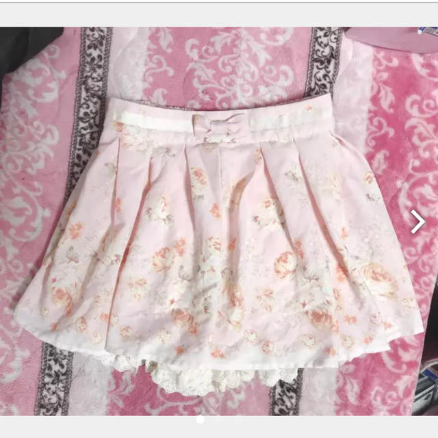 LIZ LISA(リズリサ)のLIZLISA♡リズリサ♡ぼかし薔薇柄インナーパンツ付きスカート♡ピンク レディースのスカート(ミニスカート)の商品写真