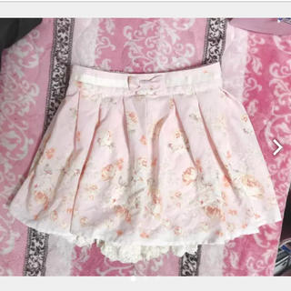 リズリサ(LIZ LISA)のLIZLISA♡リズリサ♡ぼかし薔薇柄インナーパンツ付きスカート♡ピンク(ミニスカート)