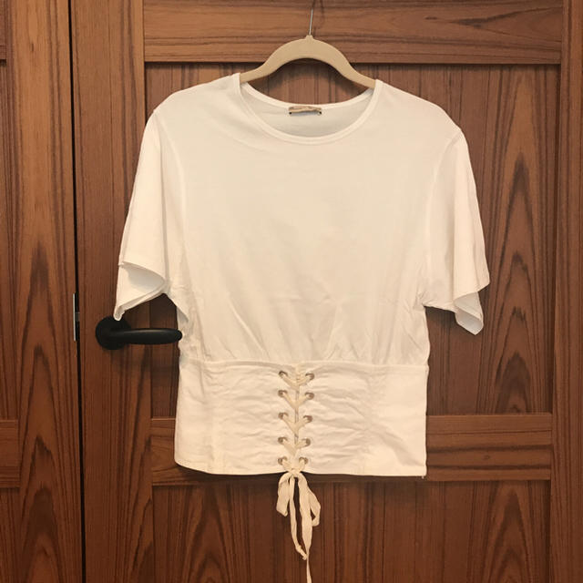 ZARA(ザラ)のzara ザラ コルセットTシャツ  レディースのトップス(Tシャツ(半袖/袖なし))の商品写真