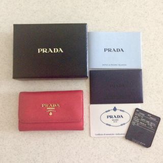 プラダ(PRADA)のプラダ キーケース  ピンク サフィアーノ(キーケース)