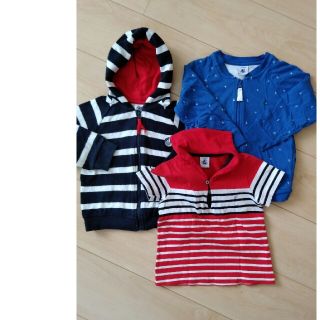 プチバトー(PETIT BATEAU)のPETIT BATEAU 上着２枚＆Tシャツ　86㎝(ジャケット/上着)