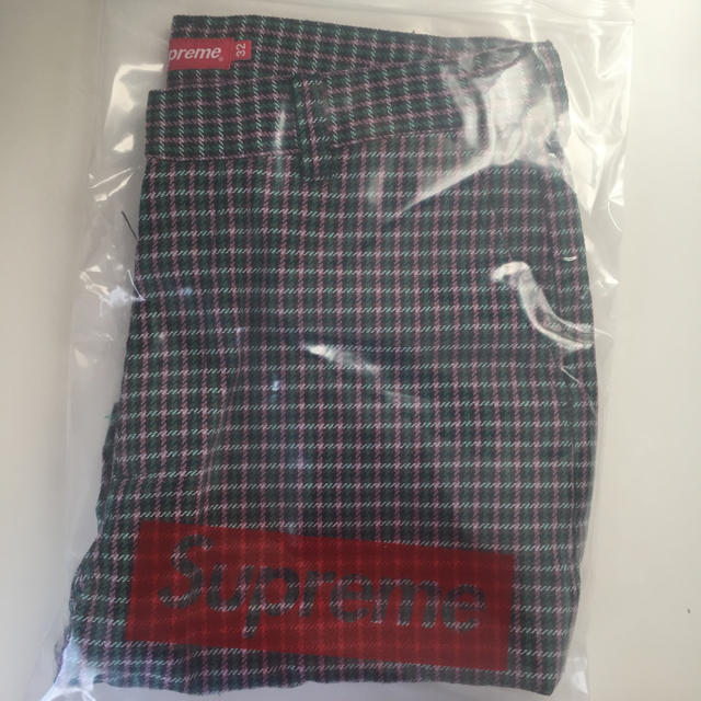 supreme Work Short Purple Plaid SIZE：32