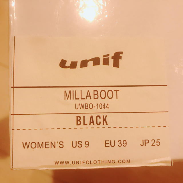 UNIF(ユニフ)のunif MILLA BOOT 25cm レディースの靴/シューズ(ブーツ)の商品写真