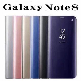 GalaxyNote8 SC-01K/SCV37半透明 鏡面 手帳型ケース(Androidケース)