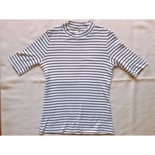 ユニクロ(UNIQLO)のリブハイネックTシャツ（五分袖）(その他)