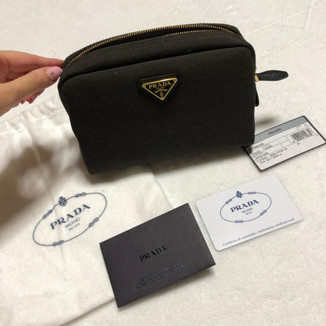 新品定価37000円プラダ デニム素材ポーチ PRADA-