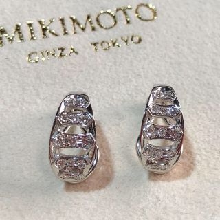 ミキモト(MIKIMOTO)のumeさま専用新品同様美品ミキモトK18WGダイヤモンドイヤリング0.26(イヤリング)