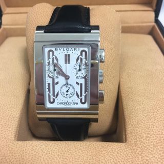 12日まで値下げ‼︎【極美品】格安 ブルガリ レッタンゴロ クロノグラフ