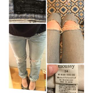 マウジー(moussy)のお値下げしました！マウジー ヴィンテージデニム 24インチ (デニム/ジーンズ)