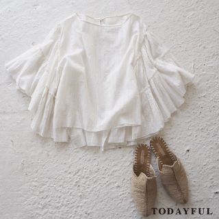 トゥデイフル(TODAYFUL)のトゥデイフル　butterflysleeve blouse (シャツ/ブラウス(半袖/袖なし))