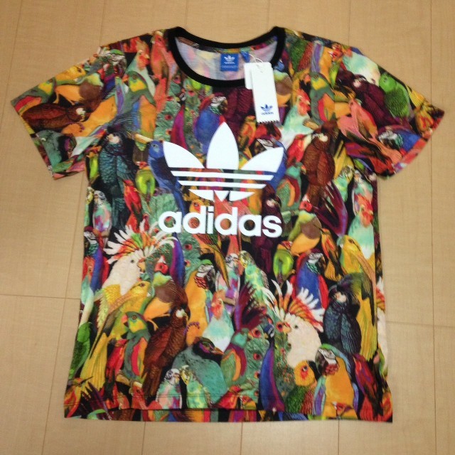 新品大きめサイズ adidas オリジナルス Tシャツ ファーム 鳥 バード柄