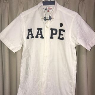 アベイシングエイプ(A BATHING APE)のAape 半袖シャツ 白(シャツ)