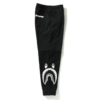 アベイシングエイプ(A BATHING APE)のSIDE SHARK SLIM SWEAT PANTS BLACK XL(スウェット)