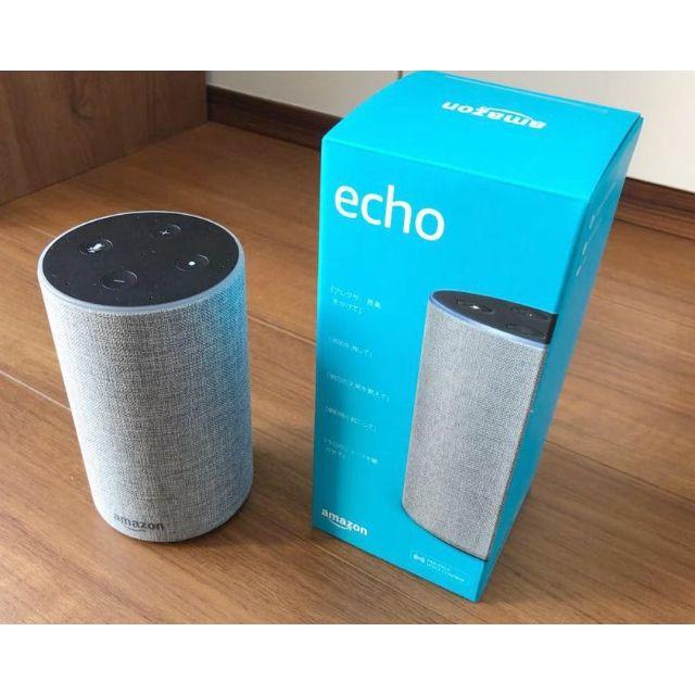 Amazon Echo (Newモデル)、ヘザーグレー (ファブリック) スマホ/家電/カメラのオーディオ機器(スピーカー)の商品写真