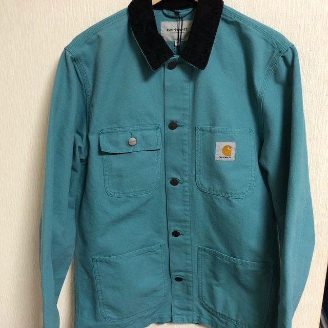 Supreme(シュプリーム)のCARHARTT Michigan chore coat M soft teal メンズのジャケット/アウター(カバーオール)の商品写真