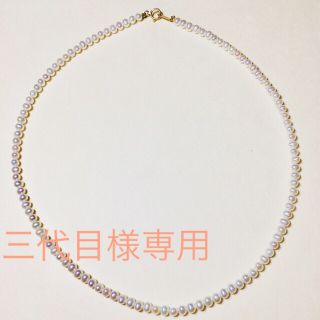 18K 天然 パールネックレス(淡水？アコヤ？)(ネックレス)