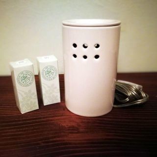 ムジルシリョウヒン(MUJI (無印良品))の無印良品 アロマポット・アロマウォーマー 新品アロマオイル２個付(アロマポット/アロマランプ/芳香器)