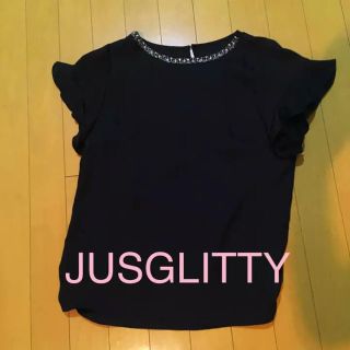 ジャスグリッティー(JUSGLITTY)のジャスグリッティー トップス ブラック  アプワイザーリッシェ リランドチュール(シャツ/ブラウス(半袖/袖なし))