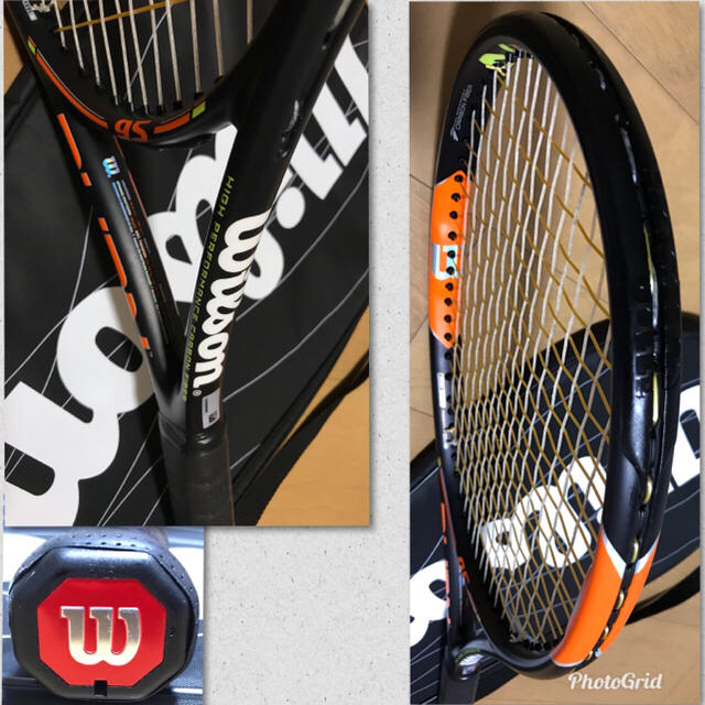 wilson(ウィルソン)の8/16いっぱい値下‼︎ウィルソンバーン95(BURN 95)G2 美品 スポーツ/アウトドアのテニス(ラケット)の商品写真