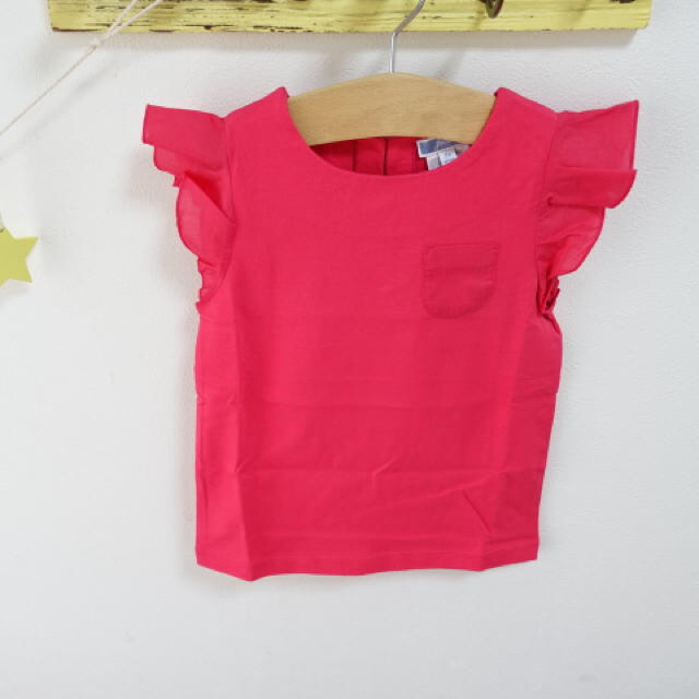 Jacadi(ジャカディ)の女の子 4歳 ピンクカットソーParisブランド❣️ キッズ/ベビー/マタニティのキッズ服女の子用(90cm~)(Tシャツ/カットソー)の商品写真