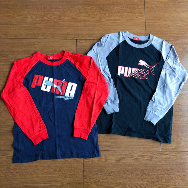 PUMA(プーマ)のゆい様専用 PUMA ロンT 150 2枚 キッズ/ベビー/マタニティのキッズ服男の子用(90cm~)(Tシャツ/カットソー)の商品写真