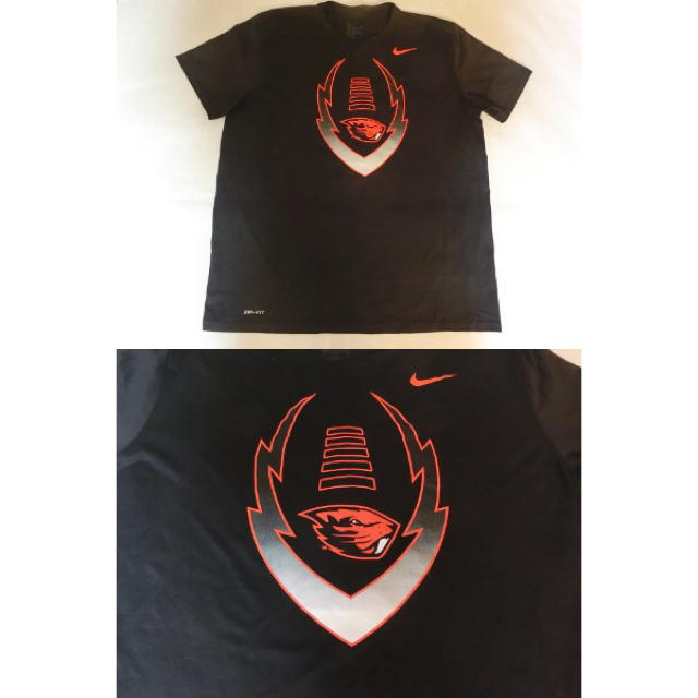 NIKE(ナイキ)のナイキ【DRI FIT】オレゴン州大アメフト【BEAVERS】ロゴT US XL スポーツ/アウトドアのスポーツ/アウトドア その他(アメリカンフットボール)の商品写真