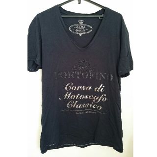 ザラ(ZARA)のZARA Tシャツ 黒 ネイビー メンズ XL ザラ(Tシャツ/カットソー(半袖/袖なし))