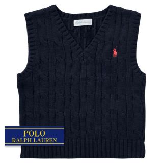 ラルフローレン(Ralph Lauren)の☆新品☆ 85 ラルフローレン ベスト ネイビー  5231(ニット/セーター)