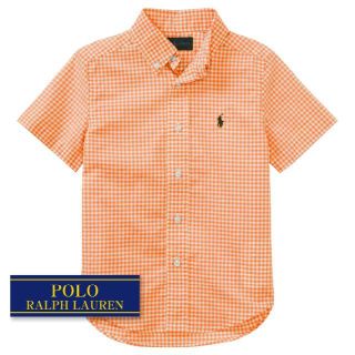 ラルフローレン(Ralph Lauren)の☆新品☆110 ラルフローレン コットンシャツ オレンジ 5949(ブラウス)