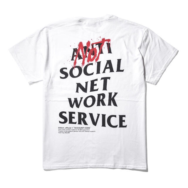 ANTI(アンチ)の新品 DLSM Tシャツ Lサイズ 白  ANTI SOCIAL 送料込み メンズのトップス(Tシャツ/カットソー(半袖/袖なし))の商品写真