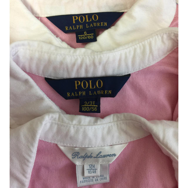 Ralph Lauren(ラルフローレン)のラルフローレン シャツワンピ 120 100 80 キッズ/ベビー/マタニティのキッズ服女の子用(90cm~)(ワンピース)の商品写真