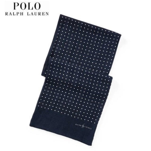 POLO RALPH LAUREN(ポロラルフローレン)の新品*ポロラルフローレン*ドットプリント ウール Challis スカーフ** メンズのファッション小物(マフラー)の商品写真