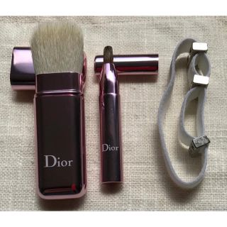 ディオール(Dior)の★クリスチャン ディオール リップ&チークブラシ 携帯に便利かわいい★レア★(その他)