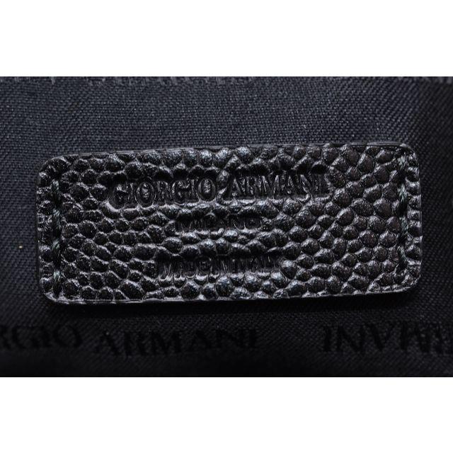 Giorgio Armani(ジョルジオアルマーニ)のジョルジオアルマーニ キャビアレザー キャリーオンバッグ 黒 メンズのバッグ(ビジネスバッグ)の商品写真