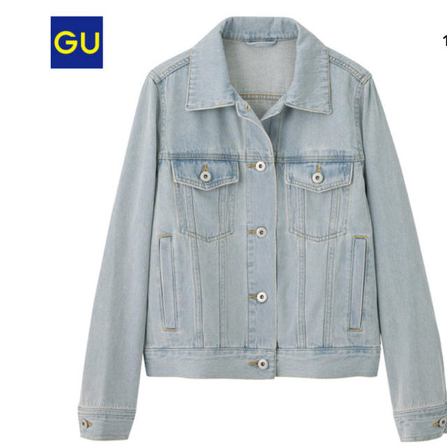 GU(ジーユー)の新品 GU デニムジャケット 薄色 XLサイズ レディースのジャケット/アウター(Gジャン/デニムジャケット)の商品写真