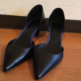 バーニーズニューヨーク(BARNEYS NEW YORK)のシンゾーン 本革 黒パンプス(ハイヒール/パンプス)